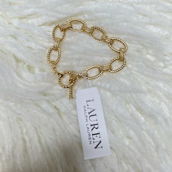 Lauren Ralph Lauren Gold Rope Link Flex Bracelet - Picture 6 of 6